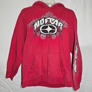 Red no fear vintage y2k skater emo grunge hoodie